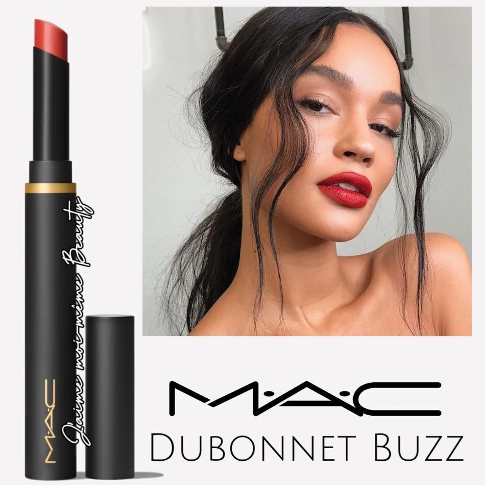 MAC Velvet Blur Slim Stick Lipstick in Dubonnet Buzz (deep red wine)